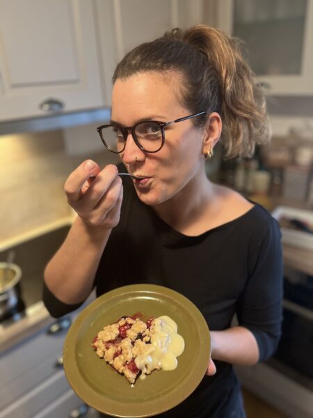 Apfel Crumble genießen