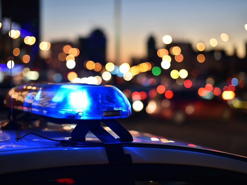 ein neuer Bußgeldkatalog für bayrische Kiffer. Blaulicht eines Polizei Autos