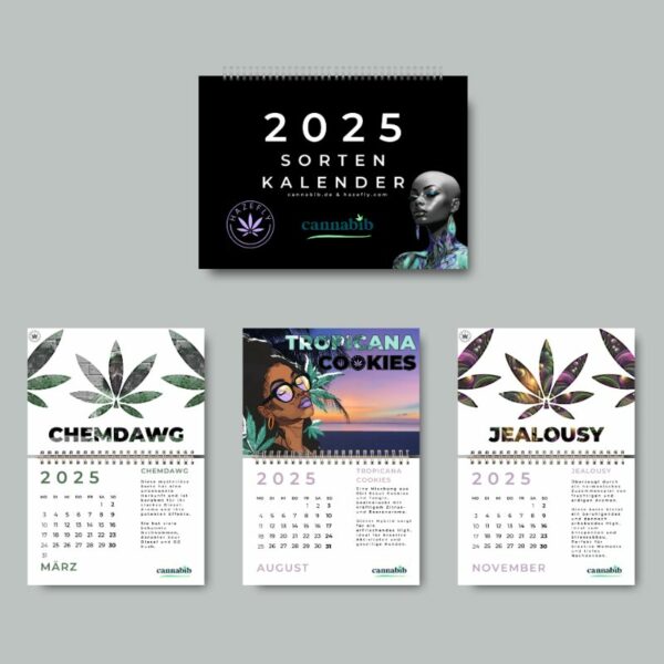 Der Cannabis Sortenkalender 2025, der GreeNerds